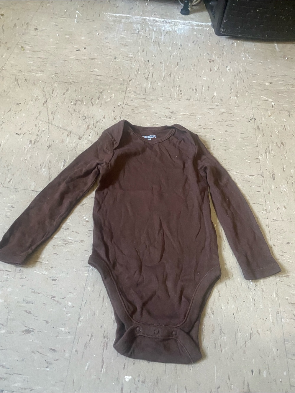 Old Navy Brown Long-Sleeve Baby One-Piece Bodysuit